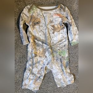 Cabela's one piece camo romper playsuit 3/6 months